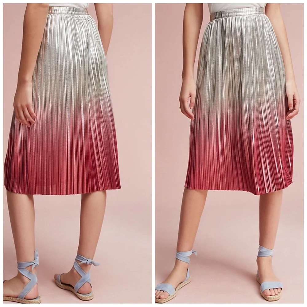Anthropologie Ombre Pleated skirt - Picture 15 of 16
